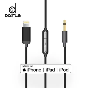 Black Headphone Lightening Adapter 8 Pin 3.5 Male Audio Jack for Apple Certified Cable Supplier for Iphone 5678X thumbnail-4