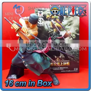 MINI QUTE 16 cm Japanese Anime Pirates One Piece Action Figure Zoro Solon With Double Sword Brinquedos Boys in Box NO.MQ 067 thumbnail-1