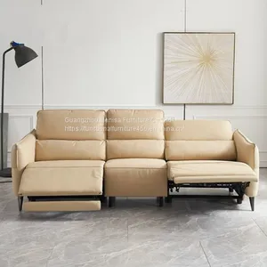 New Modern Minimalist Functional Sofa Living Room Bedroom Three-Person High-Foot Matching Sofa Combination Furniture thumbnail-1