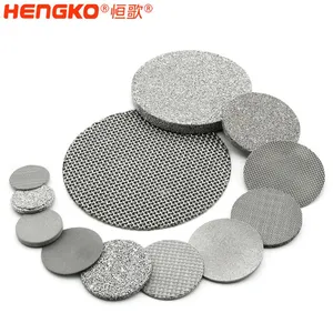 Hengko 0.1 to 90μ M Sintered Porous Metal Powder 316L Stainless Steel Filter Disc thumbnail-4