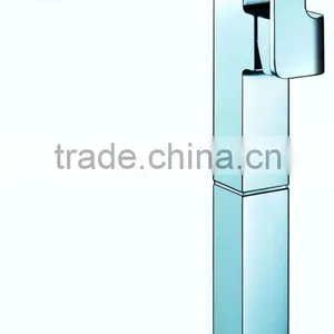 8214A Fashionable Health 59 Copper Deck Mounted Polished Chrome Bathroom Tall Cold Water Basin Tap With Lever thumbnail-1