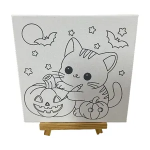 Preprinted Digital Stretched Canvas Board With Acrylic Paints Set Free Custom Painting Set For Sale thumbnail-1