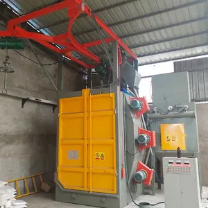High Production Automatic Burnish Spinner Hanger Shot Blasting Machine for Cleaning Metal thumbnail-1