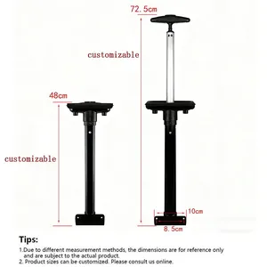 Customized Aluminum Alloy Material Manufacturer Wholesale Pull Rod Three-stage Telescopic Pull Rod thumbnail-4