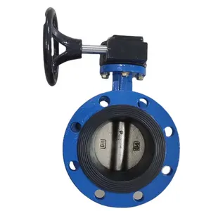 D341X PN16 Cast Steel WCB Ductile Iron GGG50 Butterfly Valve Double Eccentric Electric Flange Butterfly Valve thumbnail-2