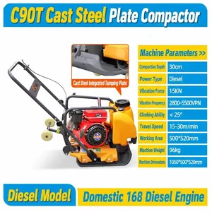 Mo-Qdmech Vibratory Plate Compactor Diesel Engine Compactor Machine Mo802 Heavy Duty for Road Construction Trench thumbnail-5