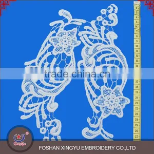 Best Selling Products Floral Lace Crochet Collar Applique Large Embroidered Mesh Neckline Patch for Crafts thumbnail-2