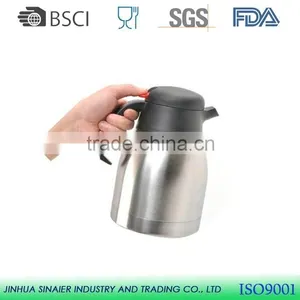 LFGB/EU Double Wall Stainless Steel Arabic Coffee Pot Dallah 1.2/1.5/2.0L thumbnail-1