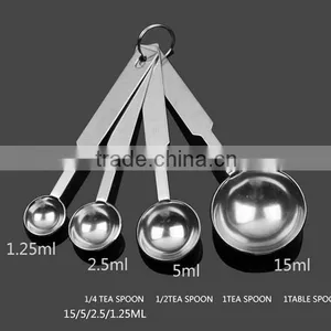 In Stock Kitchen Measuring Spoons Set of 4 Seasoning Spoon Tea Spoon Stainless Steel Accurate Measuring Spoon Set thumbnail-2