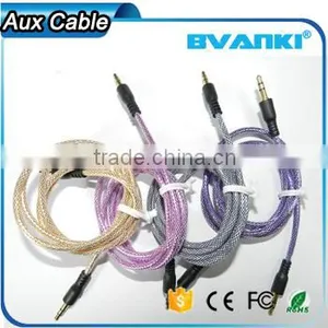 2016 Sales Promotion Colorful Car Audio Cable 3.5mm Male to Male AUX Stereo Audio Cable for Smartphone Express Supplier's Choice thumbnail-1