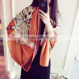 Factory Direct Supply Long China Pashmina Woman Printed Scarf thumbnail-5