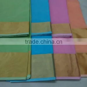 Plain Saree With Border thumbnail-1