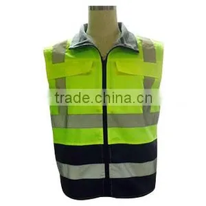 Workwear Industrial Hi-vis Yellow&navy Two Tone Safety Vest/HI Visibility Security Vest With High Visibility Reflective Straps thumbnail-1