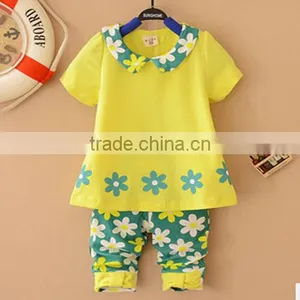 2016 Short Sleeve Baby Clothes Birthday Girl Clothing Sets 1years Kids Outfits Infant Summer Shirts Sets Quality Choice thumbnail-4
