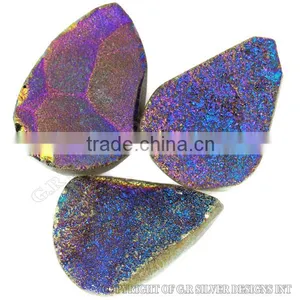 Titanium Druzy Agate,wholesale Loose Semi Precious Titanium Druzy Gemstone Suppliers,silver Pendant Druzy Gemstone thumbnail-2