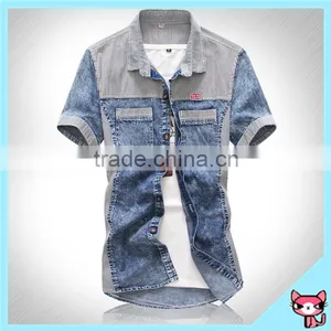 Manufacture Two Pocket Blue Denim Stripe Shirt thumbnail-1