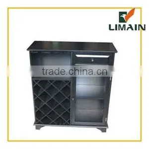Standing Wooden Wine Rack With Doors thumbnail-1