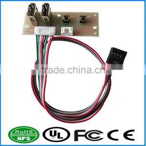 Dual USB2.0+Power Switch+Reset Switch Extension Cord Standard Port Cable Panel Mount Computer Case Front Panel Cable thumbnail-1