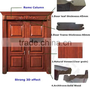 Soundproof Double Swing Mahogany Solid Wood Kerala Door Designs thumbnail-2