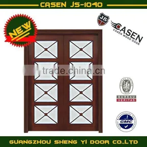 Decorative Glass Timber Wooden Door thumbnail-1