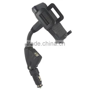 Rotatable Adjustabl Car Charger Phone Holder for Smartphone/tablet pc thumbnail-2