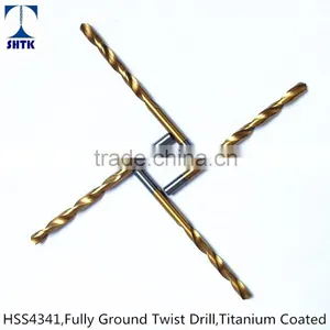 Factory Sales Directly, HSS 4341 Fully Ground Twist Drill Bit, Titanium Coated thumbnail-5