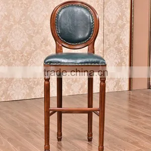 Bar Furniture Modern Design Solid Wooden Bar Stool Chair thumbnail-1