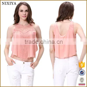 Europe Style Lady Sleeveless Spandex Crop Top thumbnail-1