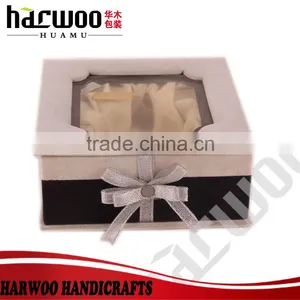 High-end Velvet Perfume Package Boxes With Clear Lid thumbnail-1