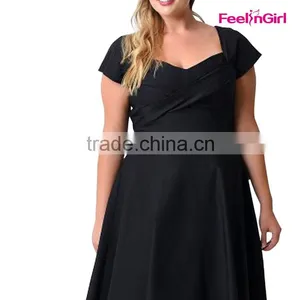 2016 Plus Size Summer Casual One-piece Dress thumbnail-6