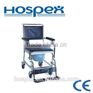 Flip-up Armrest Steel Commode Chair thumbnail-1
