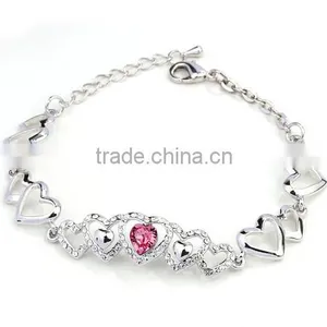 Luxy Heart Shape Bracelet,AB Rhinestone Bracelet For Women thumbnail-4
