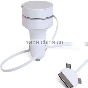 High Efficiency 5v 2.1A Dual Usb Car Charger With Usb Data Cable thumbnail-6