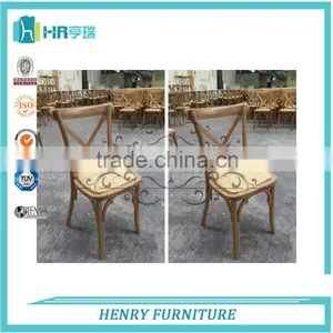 Beech Wood Cross Back Vineyard Chair For Dining Chair thumbnail-1