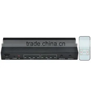 CHEERLINK HDMI True Matrix 4 in 2 Out Full High Fidelity V1.3 1080p - Black thumbnail-1
