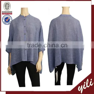 2016 Autumn Causal Wear 3/4 Sleeve Ladies Model Simple Blouse MT151032901 thumbnail-1