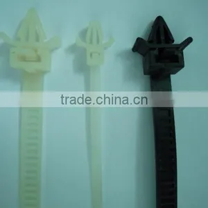 Provide the Best Quality Push Mount Nylon Cable Ties 3*100 White thumbnail-1