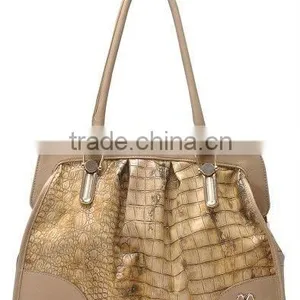 Metallic Gold Crocodile Embossed pu Shoulder Bags 2012 Newest Hot Sell Summer Fashion Handbags thumbnail-1