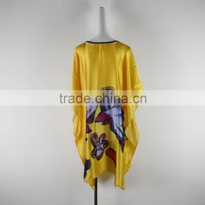 Summer Women Fashion Casual Shirt Bat Sleeves Tops Women Casual Dress thumbnail-3