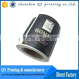 Customized Gold Foil Wine Sticker,self Adhesive Wine Label With Logo Embossed Quality Choice thumbnail-2