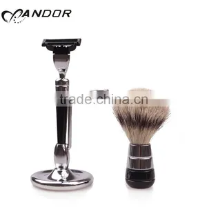 Men's Grooming Shaving Brush With Razor Set thumbnail-1