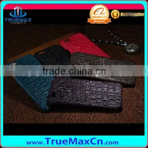 Excellent Crocodile Grain Leather Case For Iphone6 4.7 Mobile Phone Case in Stock ,Cow Leather Case for IPhone6 6+ thumbnail-1