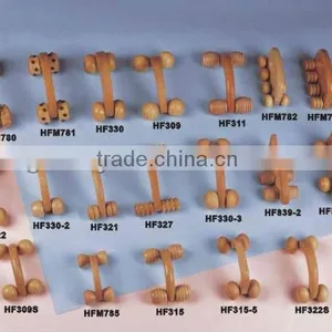 Promotional Back Wooden Massager,Wooden Roller Back Massager thumbnail-1