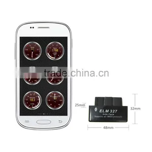 SUPER Mini ELM327 Bluetooth OBD2 V1.5 OBDII Car Diagnostic Tool Black Mini ELM 327 Wireless Scan Tool thumbnail-3