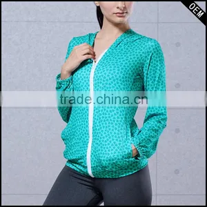 Women Thin Slim Fit Zipper Pullover Light Weight Fitness Active Athletic Workout Running Hoodie Wholesale thumbnail-1