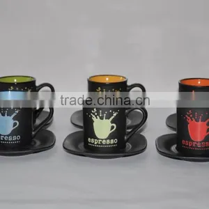 3oz Ceramic Cup and Saucer for Promotion thumbnail-1