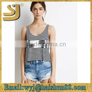 High Quality 2015 New Arrival Crop Top T-shirts thumbnail-2