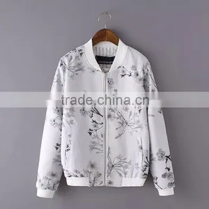 Cheap China Wholesale Clothing Floral Print Baseball Coat thumbnail-4