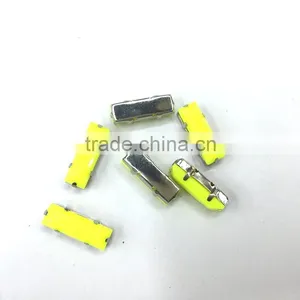 7*21mm Baguette Rectangle Acrylic Rhinestone Claw Setting Brass Bag Gems Silver Sew on DIY Garment Accessories Craft Yellow thumbnail-2