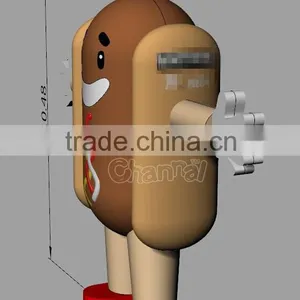 Hot Dog Inflatable Moving Cartoon Characters Fat Costume thumbnail-3